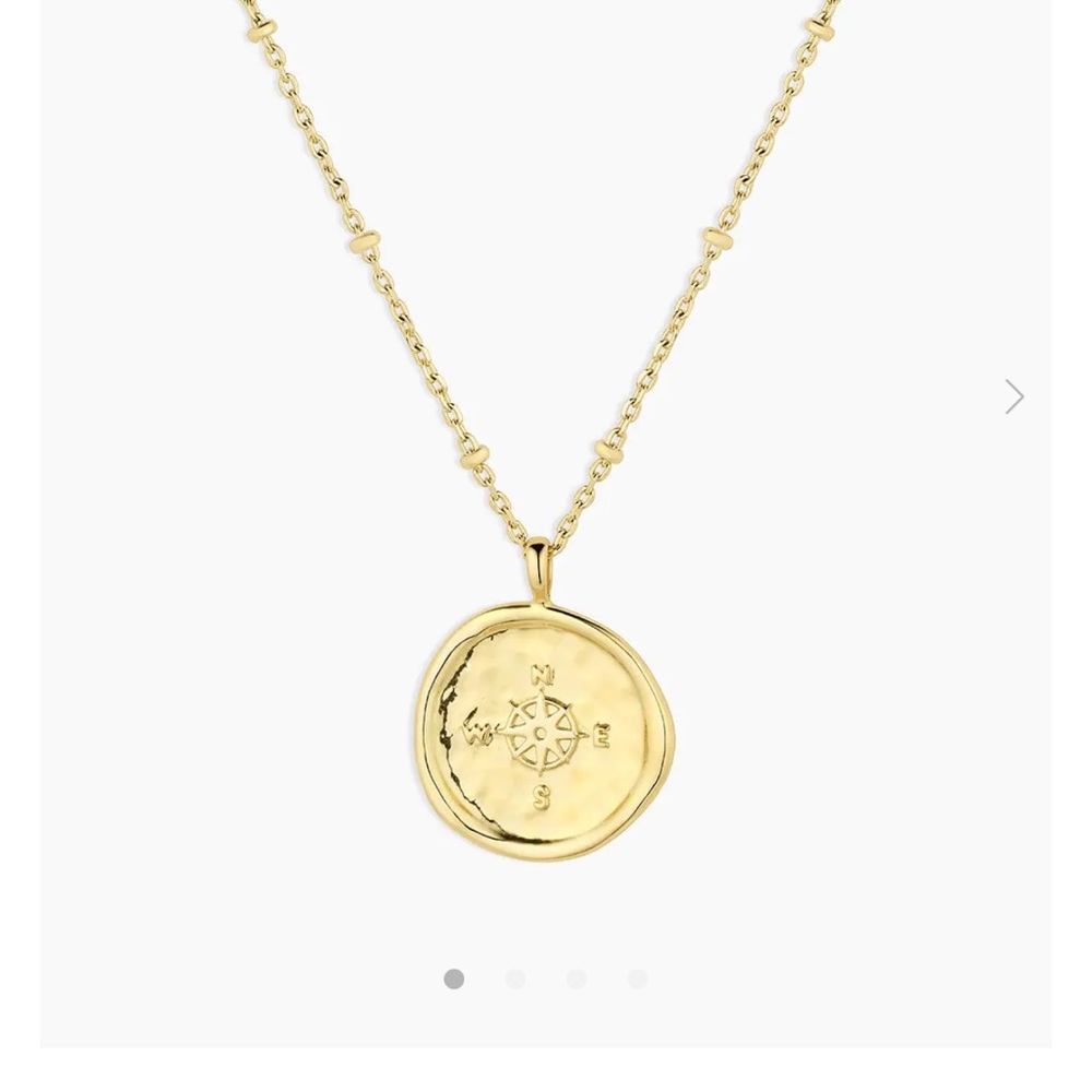 Gorjana Compass Gold Coin Necklace